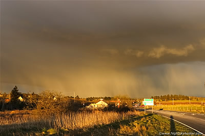 Omagh Road Sunset Hail Storm